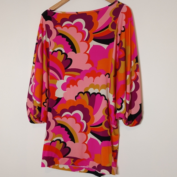 Trina Turk Fan Faire Boatneck Tunic Swim Cover-Up Dress - Picture 5 of 12